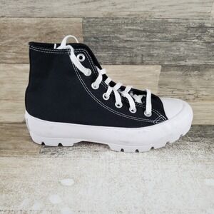 Converse Chuck Taylor All Star Lugged Womens High Shoes Sz 8 Black White Sneaker